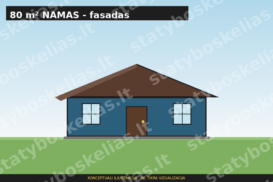 Namas 80 m²
